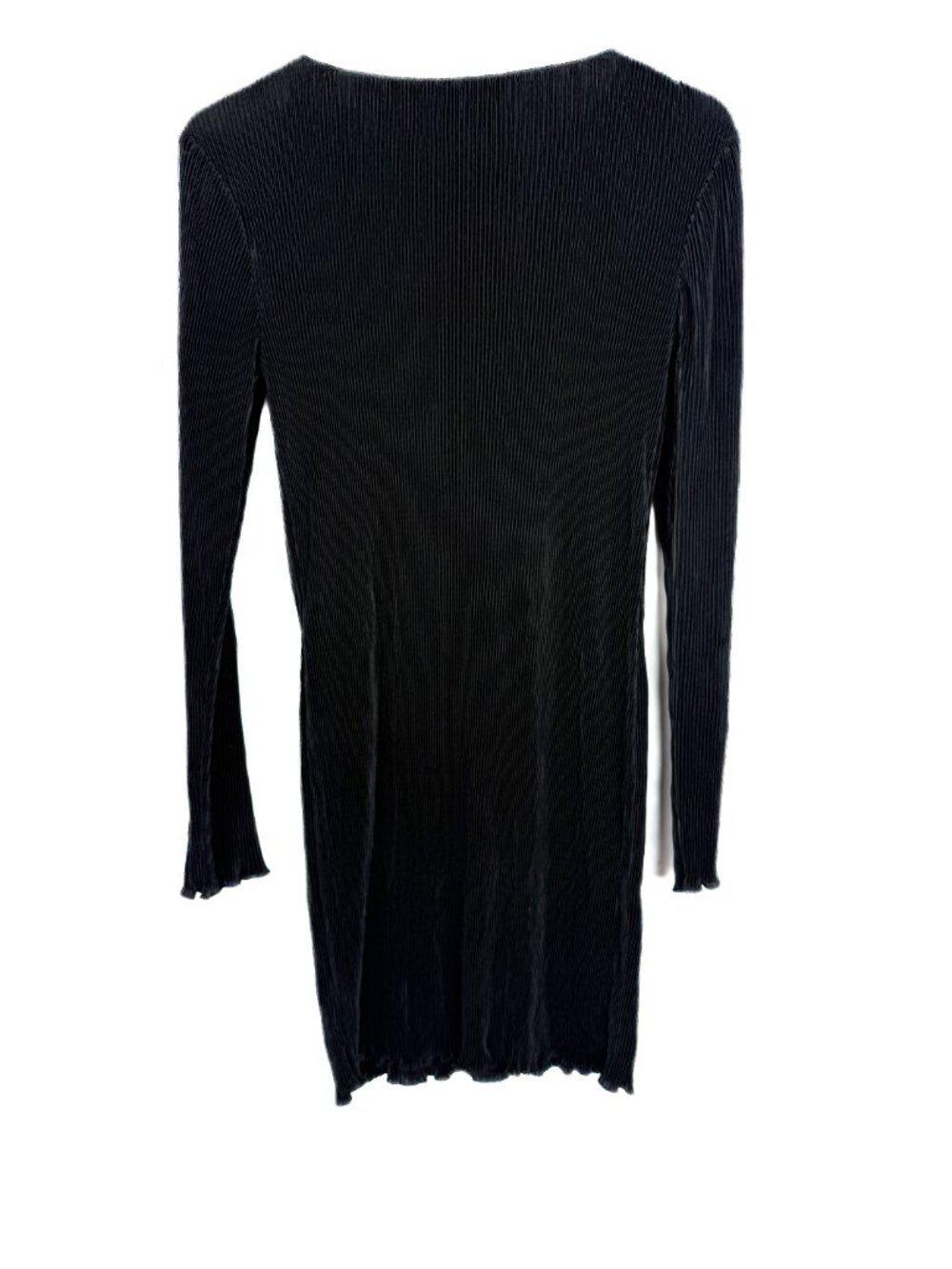 NWT Cupshe Black Pleated Long Sleeve Mini Dress Size Small S NEW - Picture 7 of 9
